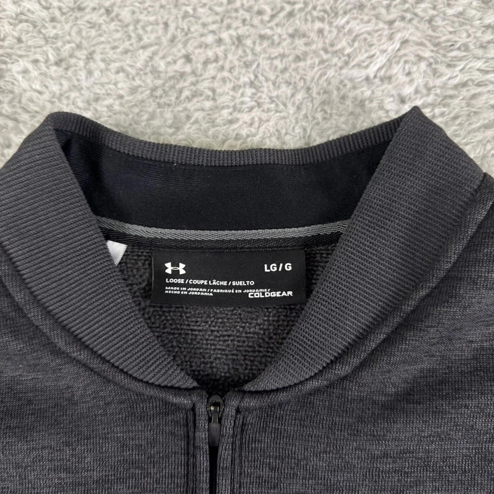 Under Armour ColdGear Storm‎ Mens Golf Vest Quarter Zip Gray Heather Large LG